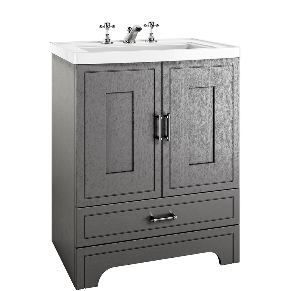 Imperial Fradley Dartmouth Grey 685mm Freestanding 2 Door & 1 Drawer Vanity Unit